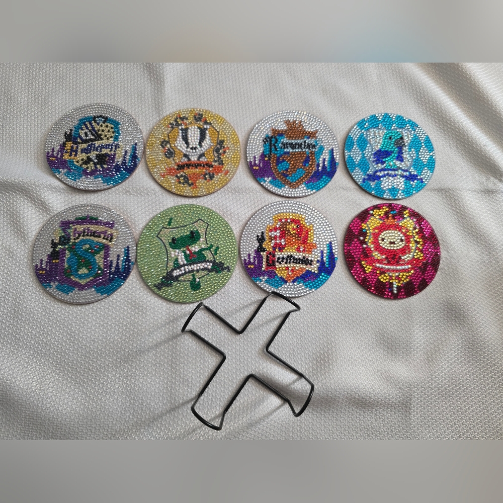 ❤️FINAL SALE- Set Of 8 Finished Diamond Painting Coasters